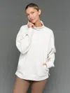 Carbon38 Mock Neck Pullover In Interlock In White