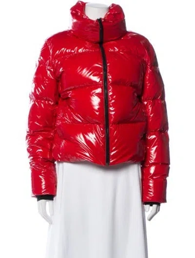Pre-owned Carbon38 Nylon Down Jacket In Red