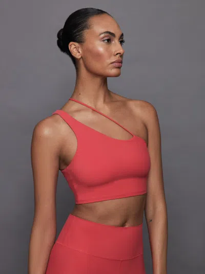 Carbon38 One Shoulder Convertible Bra Top In Melt In Tomato