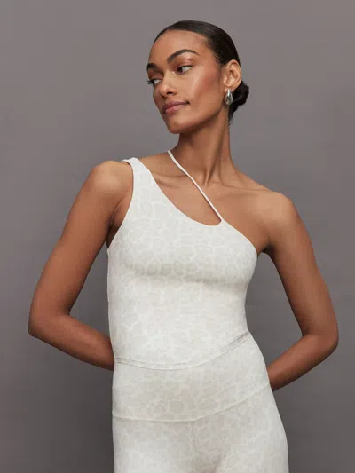 Carbon38 One Shoulder Convertible Tank In Melt In Snow Leopard
