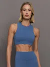 Carbon38 Open Back Bra In Melt In Blue Horizon