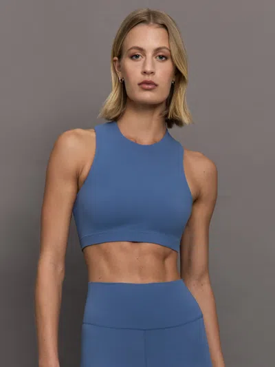 Carbon38 Open Back Bra In Melt In Blue Horizon
