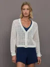 Carbon38 Open Knit Cardigan In White
