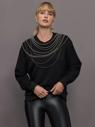 Carbon38 Pearl Sweatshirt In Black
