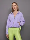 Carbon38 Pleated Back Running Jacket In Sweet Lavender,acid Lime
