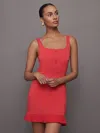 Carbon38 Pleated Hem Tennis Dress In Tomato