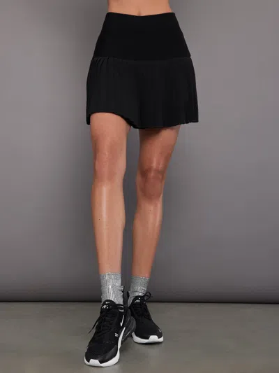 Carbon38 Pleated Tennis Skirt In Black