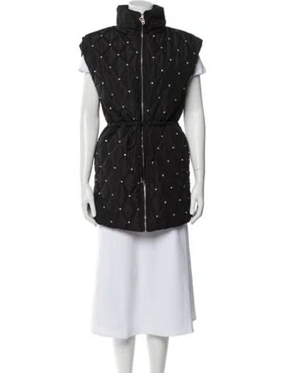 Pre-owned Carbon38 Polka Dot Print Vest In Gray