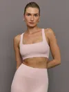 Carbon38 Racerback Bra In Ribbed Melt