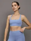 Carbon38 Ribbed Melt Racerback Bra In Hydrangea