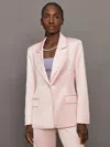 Carbon38 Satin Blazer In Blush