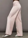 Carbon38 Satin Straight Leg Pant In Blush