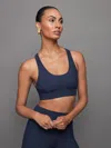 Carbon38 Scoop Racerback Bra In Melt In Navy