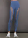 Carbon38 Sheer Spliced Legging In Melt In Blue Horizon