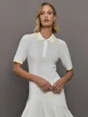Carbon38 Short Sleeve Collared Tennis Top