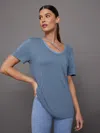 Carbon38 Short Sleeve Pocket Tee In Quiet Harbor
