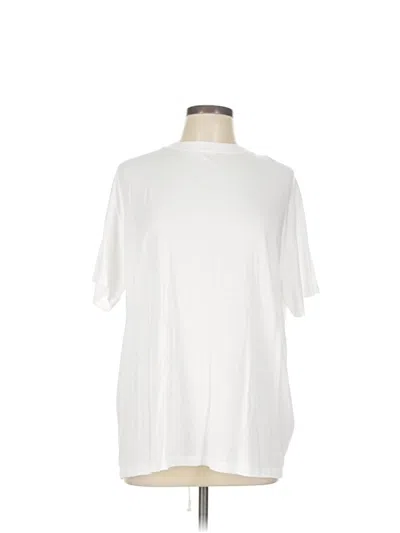 Pre-owned Carbon38 Short Sleeve Top White Crew Neck Tops