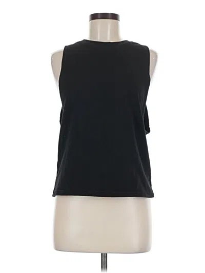 Pre-owned Carbon38 Sleeveless Top Black One Shoulder Neckline Tops