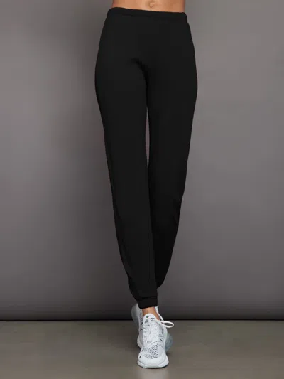 Carbon38 Slim Leg Sweatpant In Black