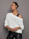 Carbon38 Slouchy Knit Sweater In Off White