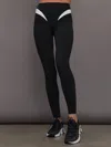 Carbon38 Spliced Colorblock Legging In Melt In Black,white