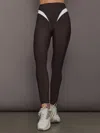 Carbon38 Spliced Colorblock Legging In Melt In Brown