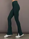 Carbon38 Split Bootcut Legging In Melt In Green