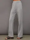 Carbon38 Split Bootcut Sweatpant In Heather Grey