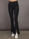 Carbon38 Split Front Legging In Melt In Black
