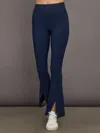 Carbon38 Split Front Legging In Melt In Navy Blazer