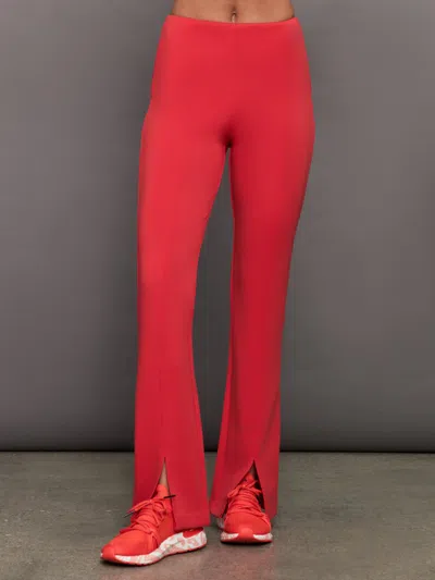 Carbon38 Split Leg Pant In Tomato