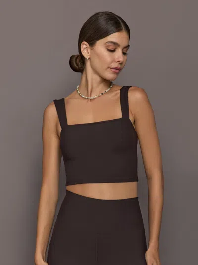 Carbon38 Square Neck Bra In Melt In Brown