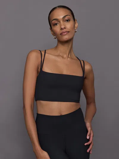 Carbon38 Strappy Bra In Melt In Black