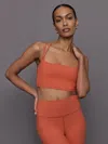 Carbon38 Strappy Bra In Melt In Burnt Sienna