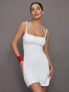 Carbon38 Strappy Dress In Melt In White