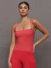 Carbon38 Strappy Tank In Melt In Tomato