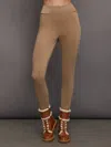 Carbon38 Stretch Twill Stirrup Legging In Khaki
