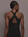 Carbon38 Support Bra In Diamond Compression In Black