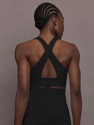 Carbon38 Support Bra In Diamond Compression In Black