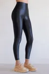 Carbon38 High Rise 7/8 Legging In Takara Shine In Blue