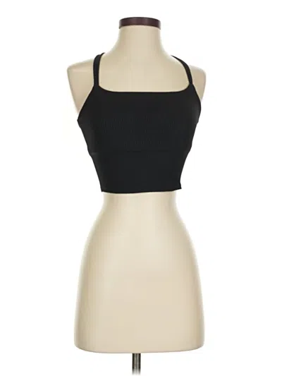 Pre-owned Carbon38 Tank Top Black Halter Neckline Tops