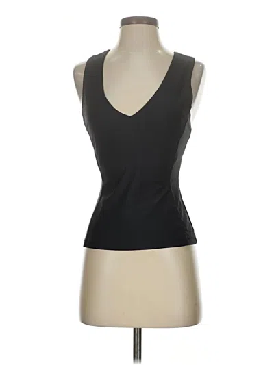Pre-owned Carbon38 Tank Top Black Plunge Neckline Tops