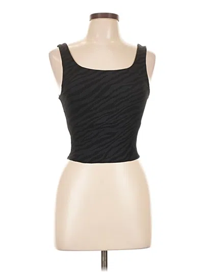 Pre-owned Carbon38 Tank Top Black Strapless Neckline Tops