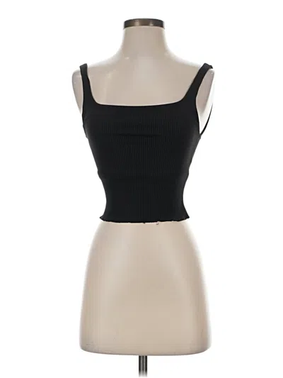 Pre-owned Carbon38 Tank Top Black Strapless Neckline Tops