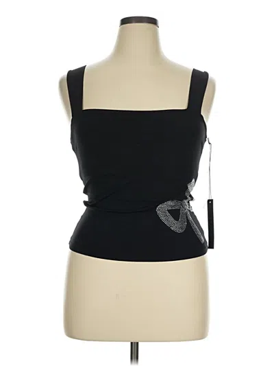 Pre-owned Carbon38 Tank Top Black Strapless Neckline Tops