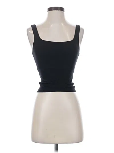 Pre-owned Carbon38 Tank Top Black Strapless Neckline Tops