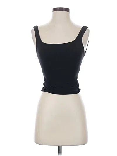 Pre-owned Carbon38 Tank Top Black Strapless Neckline Tops