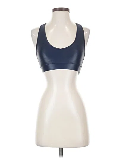 Pre-owned Carbon38 Tank Top Blue Halter Neckline Tops