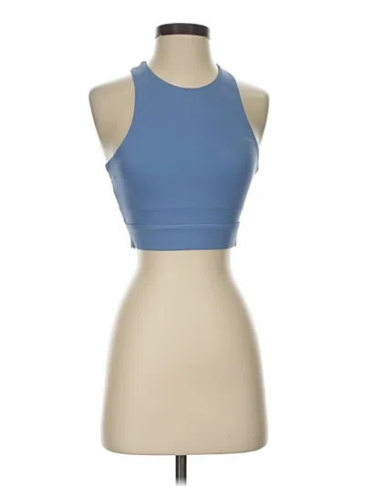 Pre-owned Carbon38 Tank Top Blue Halter Neckline Tops