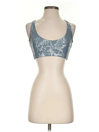 Pre-owned Carbon38 Tank Top Blue Halter Neckline Tops